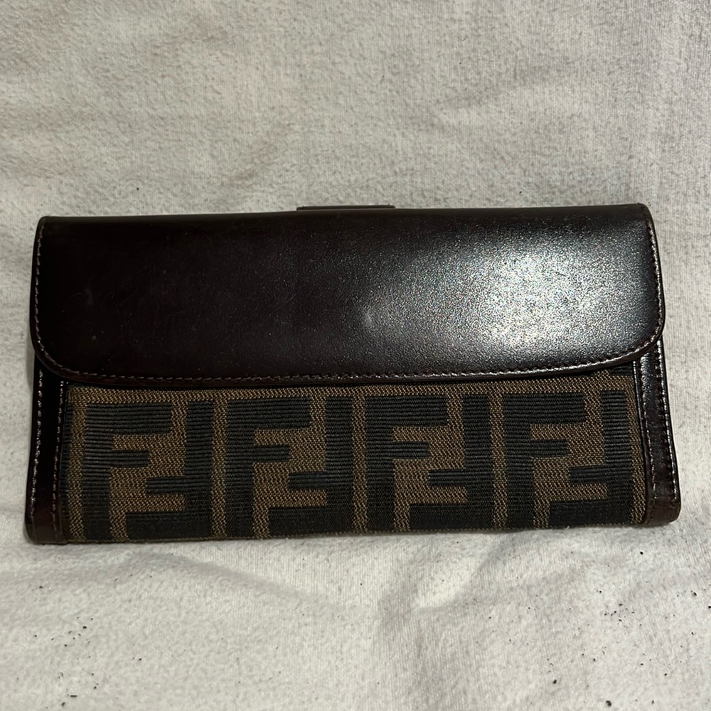 Vintage Fendi bifold wallet, brown